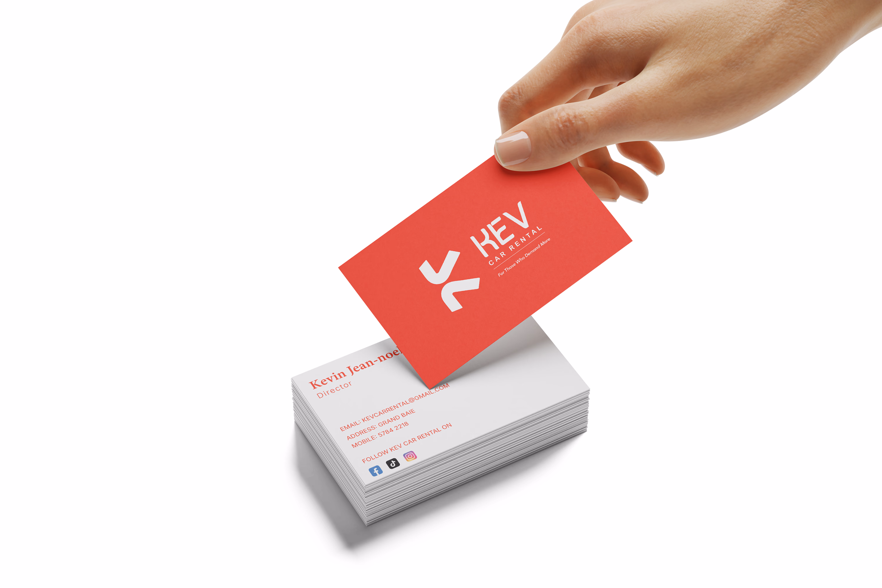 Kev Car Rental premium brand identity and logo design for luxury car rental service