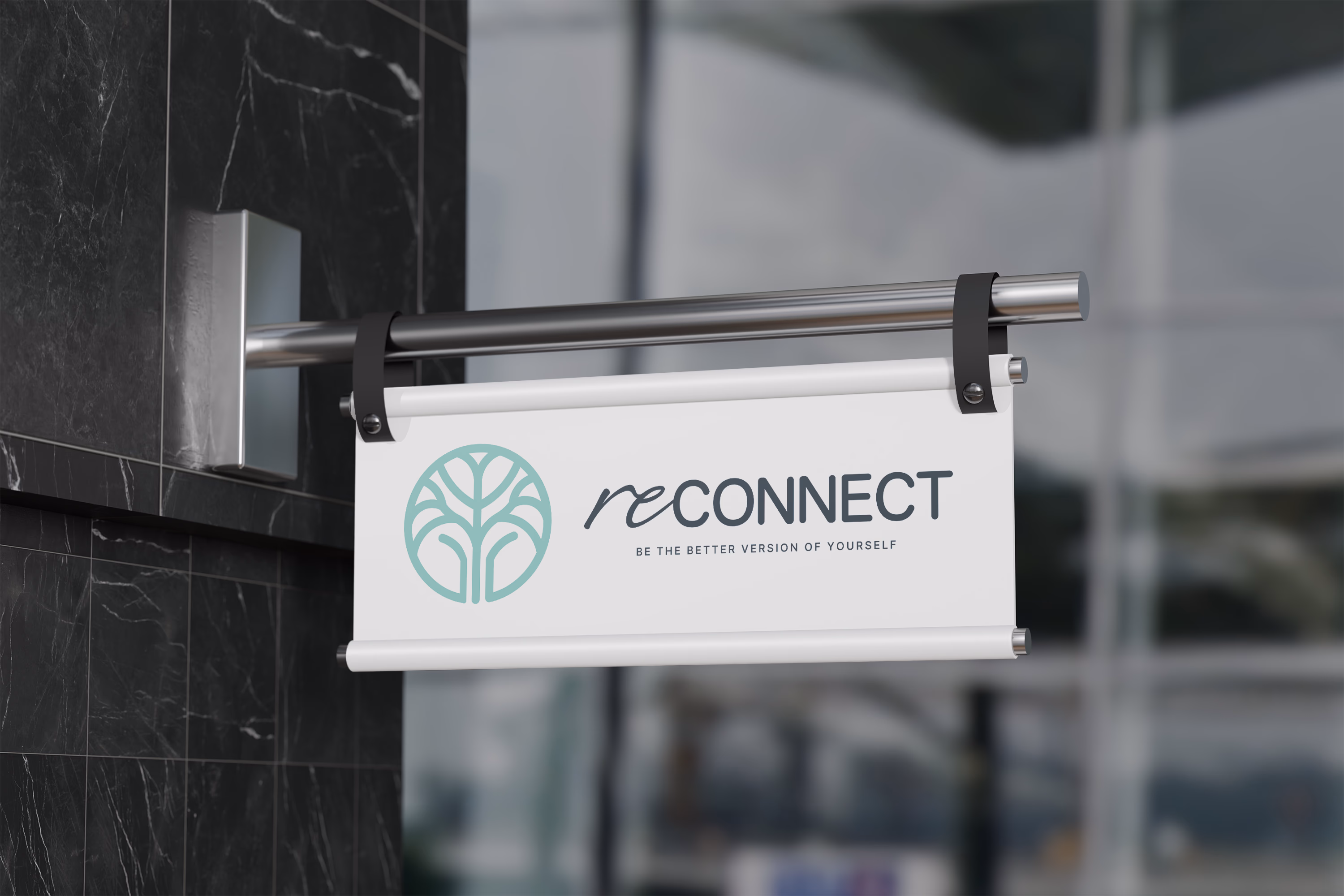 Reconnect wellness brand identity design promoting mindfulness and personal growth