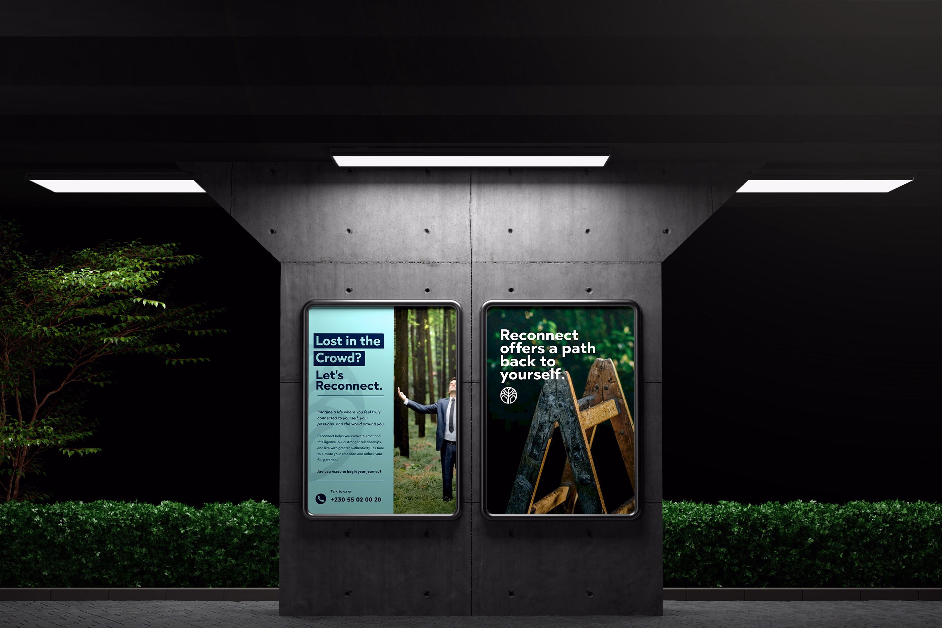 Reconnect brand marketing materials and digital presence design