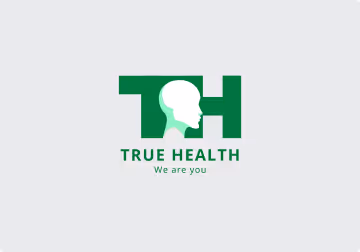 True Health logo featuring a green 'T' and 'H' with a white silhouette of a human head between the letters, and the tagline 'We are you' below.