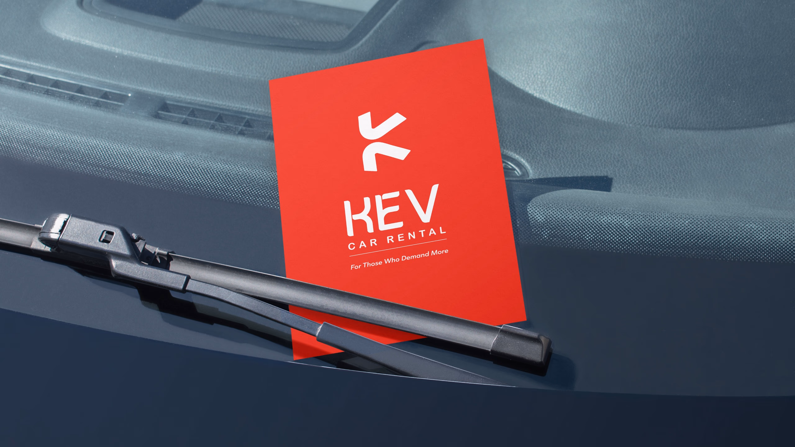 Kev Car Rental luxury vehicle branding and visual identity design